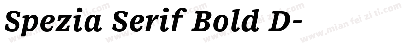 Spezia Serif Bold D字体转换